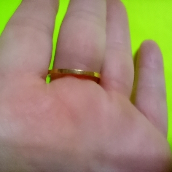 Goldtone cz cubic zirconia engagement ring size 11.5 - Picture 4 of 4